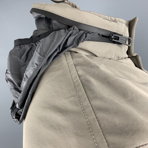 EREDI PISANO Size M Khaki Beige Padded Patch Pocket Winter Jacket - Picture 5 of 8